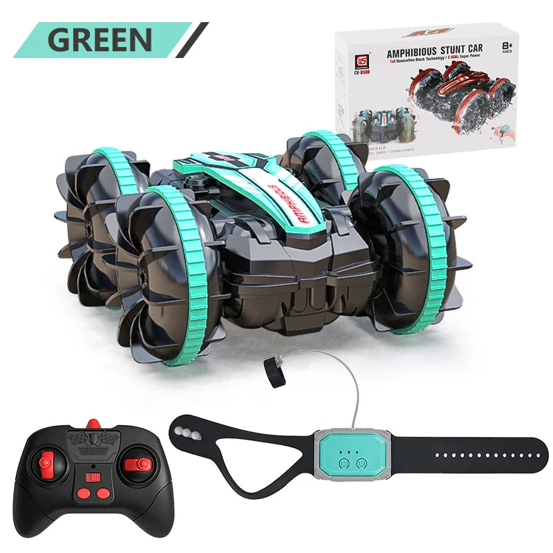 Amphibious RC Car Remote Control Stunt Car Vehicle Double-sided Flip Driving Drift Rc Cars Outdoor Toys for Boys Children's Gift