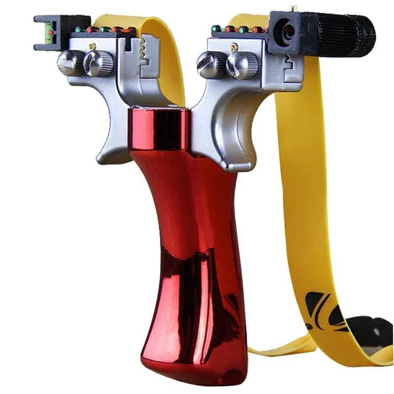 Double Spiral Laser Slingsshot 4-color Thickened Handle Fast Press Slingshot for Outdoor Hunting and Shooting Toy Guns Game