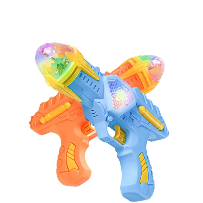 Children Toy Gun Projection Pistol Electric Plastic Safe Colorful Gun with Rechargeable Battery Music Lights for Girls Boys Gift