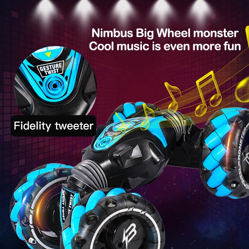 ZWN 1:12 4WD RC Car Radio Gesture Induction Music Light Stunt Remote Control Car off-Road Control Boys Toys for Children Gifts