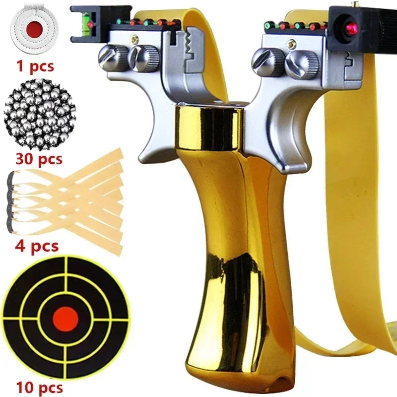 Double Spiral Laser Slingsshot 4-color Thickened Handle Fast Press Slingshot for Outdoor Hunting and Shooting Toy Guns Game