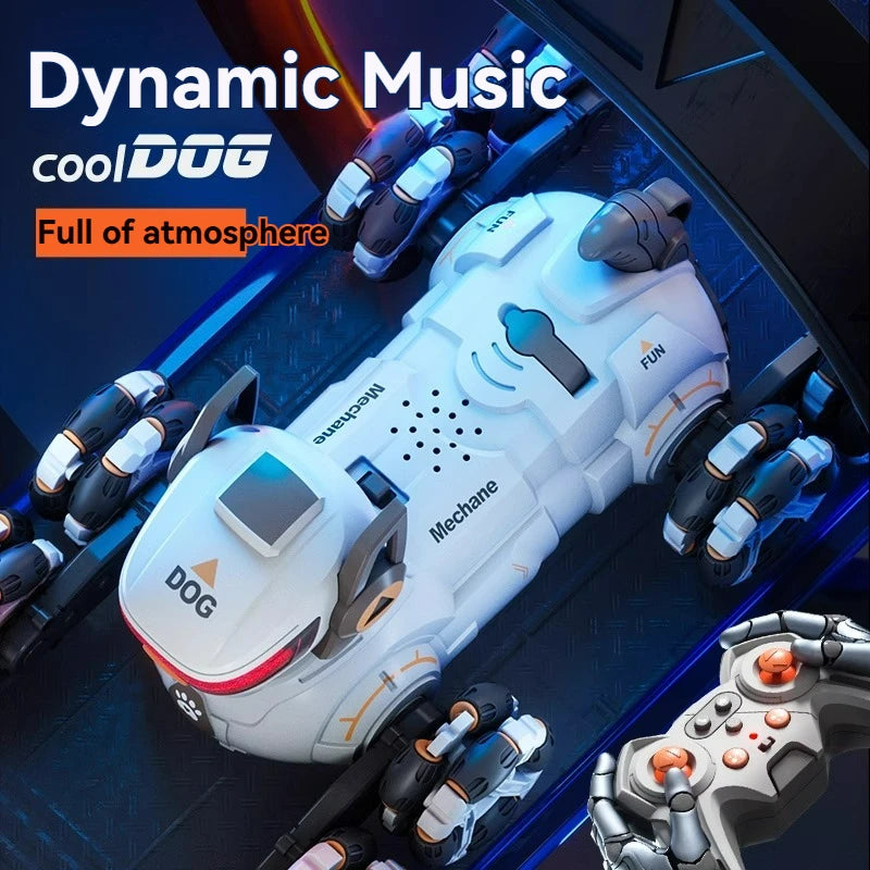 New Remote Control Car Spray Stunt Eight-wheel Robot Dog Intelligent RC Machine Swinging Arm Climbing Car Toy Boy Christmas Gift