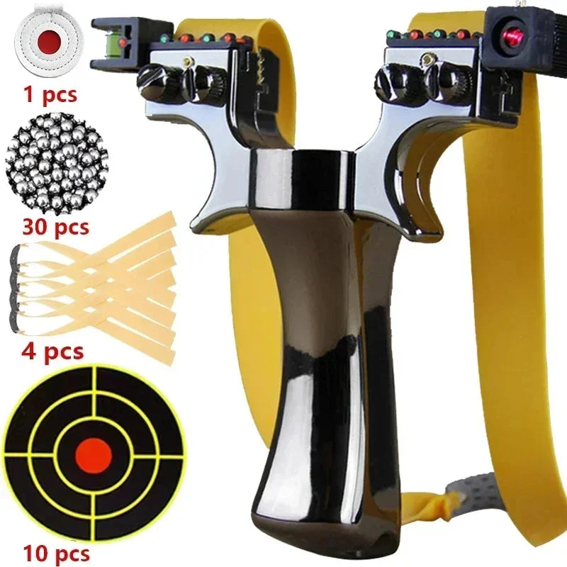Double Spiral Laser Slingsshot 4-color Thickened Handle Fast Press Slingshot for Outdoor Hunting and Shooting Toy Guns Game