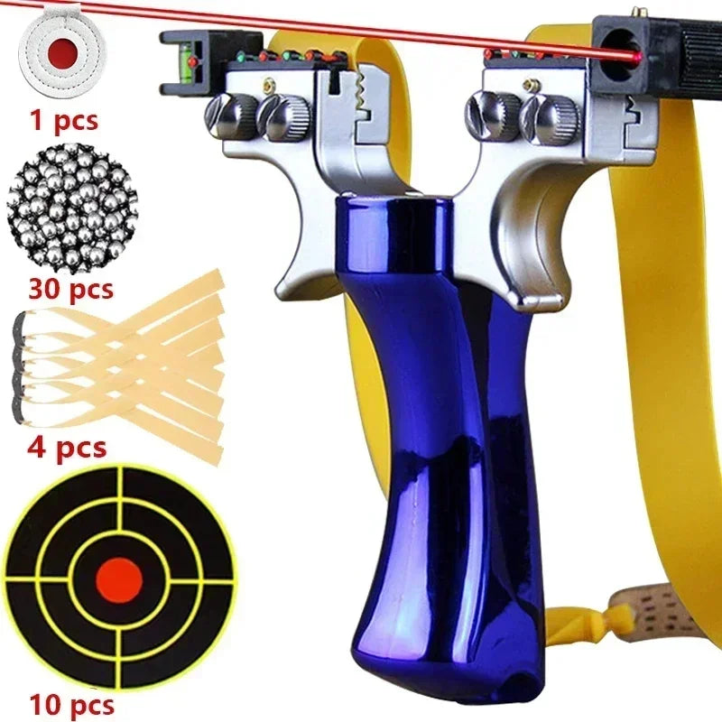 Double Spiral Laser Slingsshot 4-color Thickened Handle Fast Press Slingshot for Outdoor Hunting and Shooting Toy Guns Game