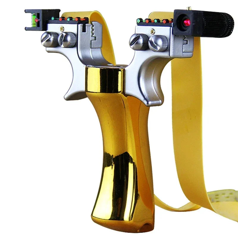 Double Spiral Laser Slingsshot 4-color Thickened Handle Fast Press Slingshot for Outdoor Hunting and Shooting Toy Guns Game