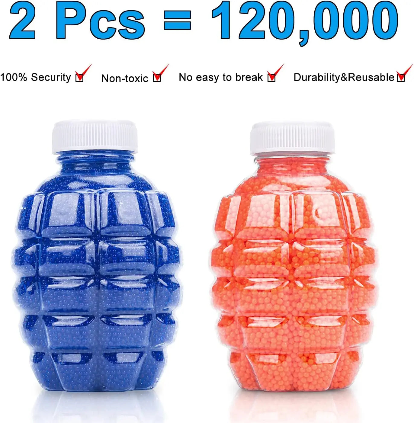 120000 Water Balls 7-8 mm Gel Splater Ball Blaster Bullets Water Ball For Outdoor Activities Shooting Team Game toys Accessories