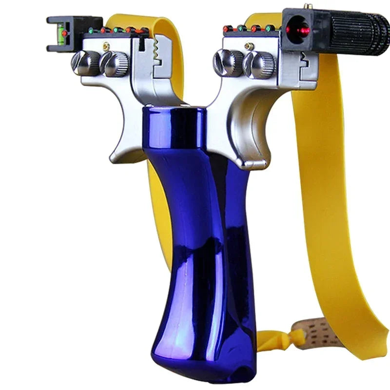 Double Spiral Laser Slingsshot 4-color Thickened Handle Fast Press Slingshot for Outdoor Hunting and Shooting Toy Guns Game