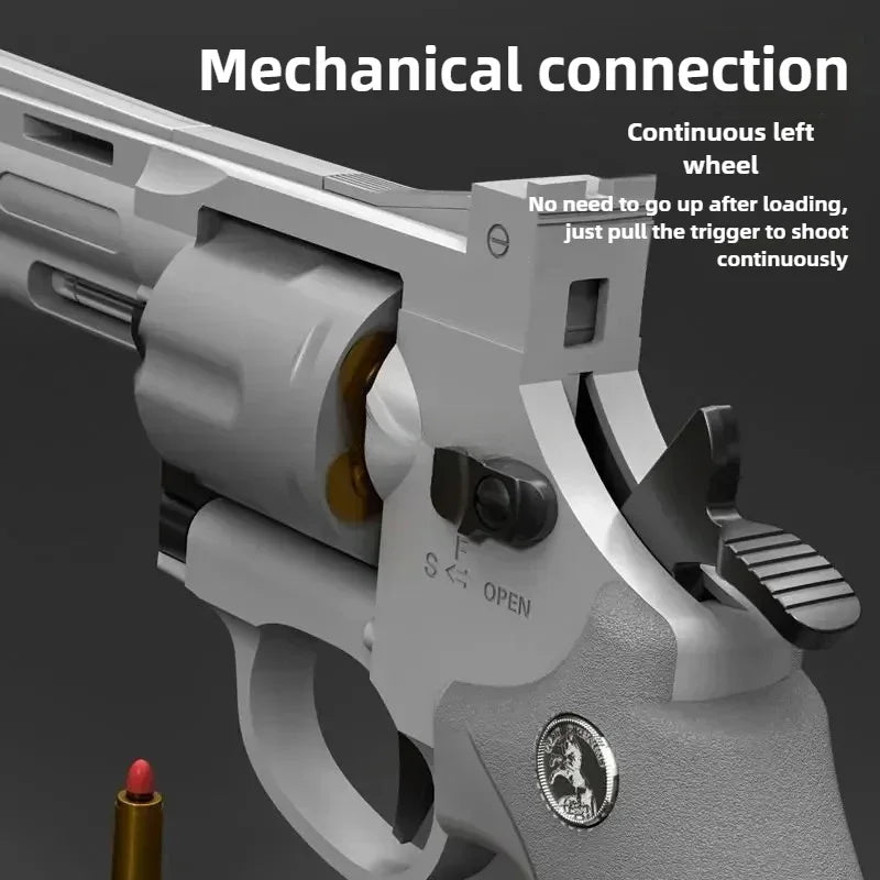Continuous Firing ZP5 357 Revolver Launcher Pistol Soft Dart Bullet Toy Gun CS Outdoor Game Weapon for Kids Adult