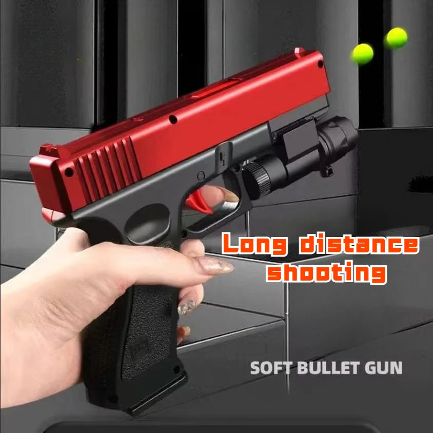 2024 New G17 Soft Bullet Toy Gun Manual Pistol Foam Ball Airsoft Launcher CS Shooting Games Weapons for Kids Boys Gift