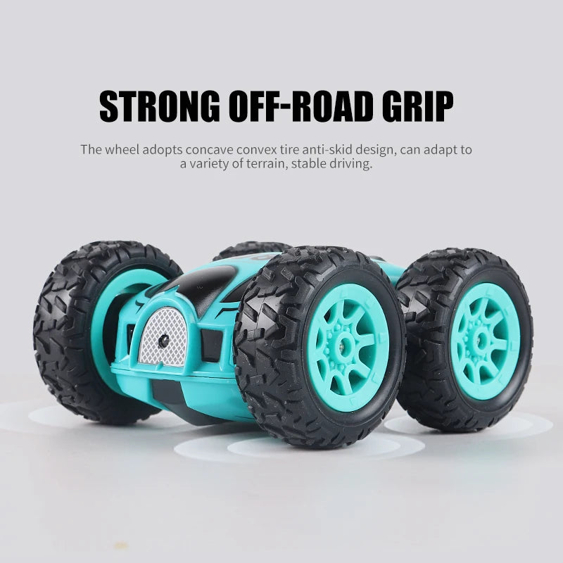 2.4G Mini RC Car High-speed Double-Sided Drift Stunt 360 Degree Dump Truck Light Bomb 4wd Drive Jump children's toys