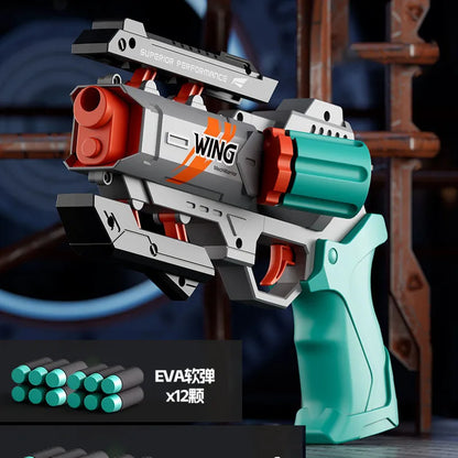 Kids Soft Bullets Guns Toy For Boy Adult EVA Foam Bullet Pistol Rapid Deformation Revolver Children Outdoor Shooting Toys Gifts