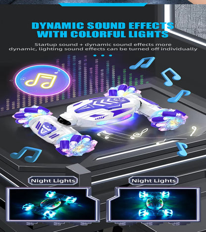 RC Stunt Car Gesture Induction Deformation Twist Climbing Slide Drift Car Radio Control Vehicle Electronic Toy with Light Music