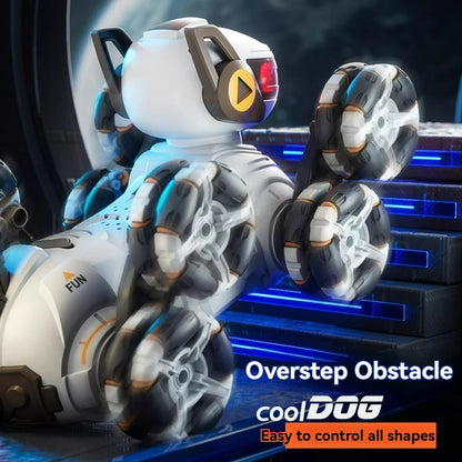 New Remote Control Car Spray Stunt Eight-wheel Robot Dog Intelligent RC Machine Swinging Arm Climbing Car Toy Boy Christmas Gift