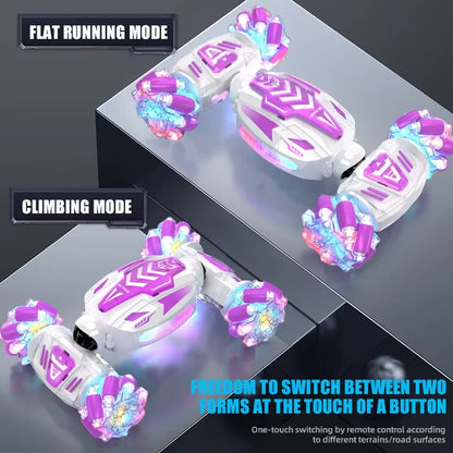 RC Stunt Car Gesture Induction Deformation Twist Climbing Slide Drift Car Radio Control Vehicle Electronic Toy with Light Music
