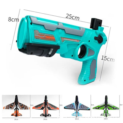 Airplane Launcher Toy Children Catapult Foam Plane Funny Throwing Airplane Toys for Kids Outdoor Launch Flying Toys Gifts