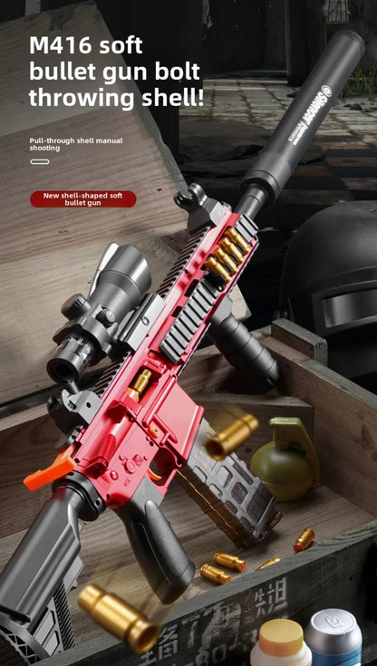 AWM Safe Shell Soft Bullet Toy Gun - Manual Mode Outdoor Game Model for Kids - Enjoyable Shooting Experience