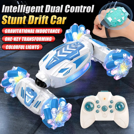 RC Stunt Car Gesture Induction Deformation Twist Climbing Slide Drift Car Radio Control Vehicle Electronic Toy with Light Music