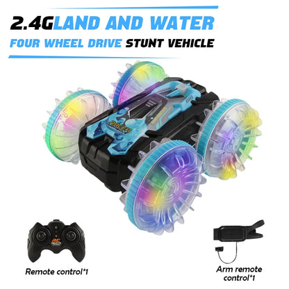 Amphibious RC Car Remote Control Stunt Car Vehicle Double-sided Flip Driving Drift Rc Cars Outdoor Toys for Boys Children's Gift