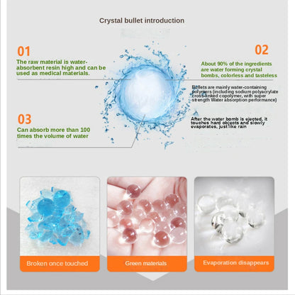 7-8mm Soft Water Bullets Paint Crystal Ball Beans Toys Weapons Pistol Rifle Guns for Boys Glock P90 M416 Machine Pellet