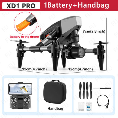 XD1 PRO Mini Drone 60g Dual Camera Optical Flow WIFI Aerial Photography Quadcopter Remote Control Drones Christmas Gifts RC Toys