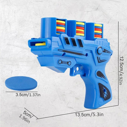 Funny Kids Soft Catapult Flying Saucer Gun Toy Double Parent-child Interactive Soft Bullet Shooting Jumping EVA Carrot Gun Toys