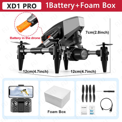XD1 PRO Mini Drone 60g Dual Camera Optical Flow WIFI Aerial Photography Quadcopter Remote Control Drones Christmas Gifts RC Toys