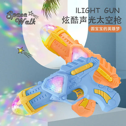 Children Toy Gun Projection Pistol Electric Plastic Safe Colorful Gun with Rechargeable Battery Music Lights for Girls Boys Gift