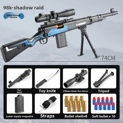 AWM Safe Shell Soft Bullet Toy Gun - Manual Mode Outdoor Game Model for Kids - Enjoyable Shooting Experience