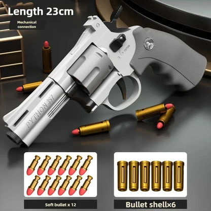 Continuous Firing ZP5 357 Revolver Launcher Pistol Soft Dart Bullet Toy Gun CS Outdoor Game Weapon for Kids Adult