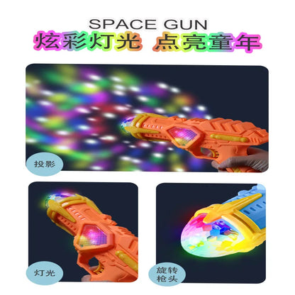 Children Toy Gun Projection Pistol Electric Plastic Safe Colorful Gun with Rechargeable Battery Music Lights for Girls Boys Gift