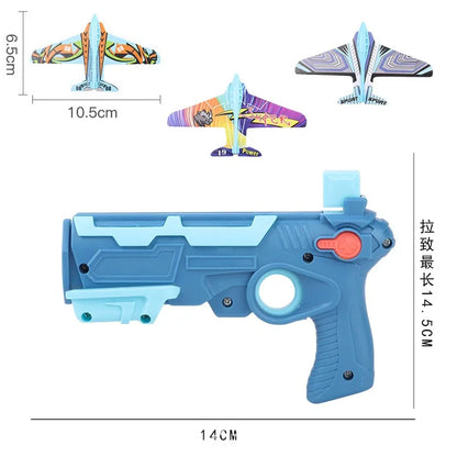 Airplane Launcher Toy Children Catapult Foam Plane Funny Throwing Airplane Toys for Kids Outdoor Launch Flying Toys Gifts