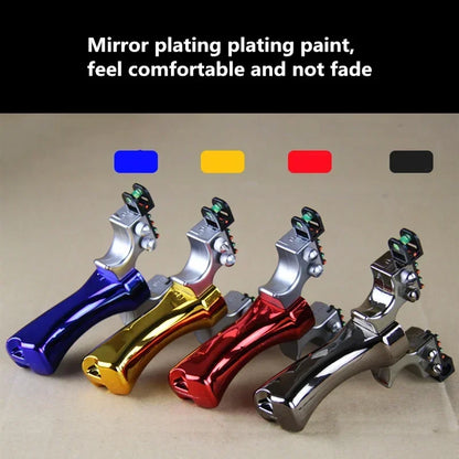 Double Spiral Laser Slingsshot 4-color Thickened Handle Fast Press Slingshot for Outdoor Hunting and Shooting Toy Guns Game