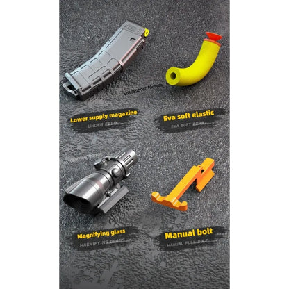 M416 Manual Lower Supply Bolt Soft Ammunition Toy Gun Children'S Assault Rifle Single Shot Rifle Submachine Gun 2025 Christmas