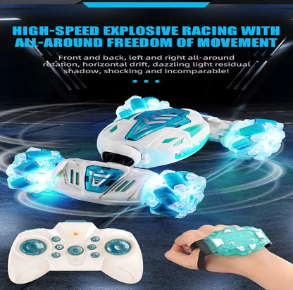 RC Stunt Car Gesture Induction Deformation Twist Climbing Slide Drift Car Radio Control Vehicle Electronic Toy with Light Music