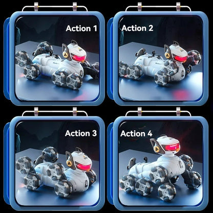 New Remote Control Car Spray Stunt Eight-wheel Robot Dog Intelligent RC Machine Swinging Arm Climbing Car Toy Boy Christmas Gift